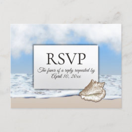 Strand RSVP met menuopties Uitnodiging Briefkaart