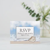 Strand RSVP met menuopties Uitnodiging Briefkaart (Staand voorkant)