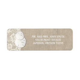 Strand Rustieke Burlap Kant Retouradres Labels