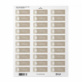 Strand Rustieke Burlap Kant Retouradres Labels (Full Sheet)