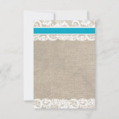 Strand Rustieke Burlap Lace RSVP-kaart - Malibu RSVP Kaartje (Achterkant)