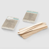 Strand Rustieke Burlap Lace Trouwprogramma Fan Handwaaier (Niet-gemonteerd)