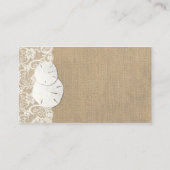Strand Rustieke Warme Burlap Kant Bruiloft Info Ka Informatiekaartje (Achterkant)