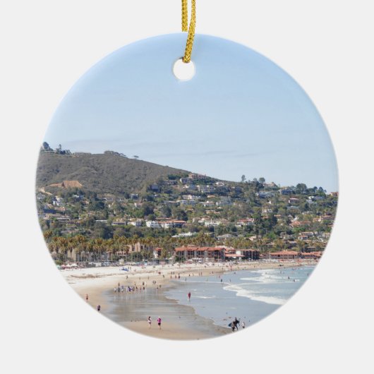 strand San Diego Keramisch Ornament (Voorkant)