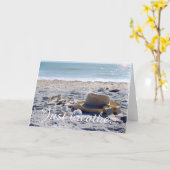 Strand, sandals, oceaan, kaart van de zon de lege (Gele Bloem)