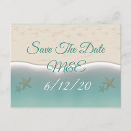 Strand Sandy Shore Zeesterren Save the Date Briefk Briefkaart