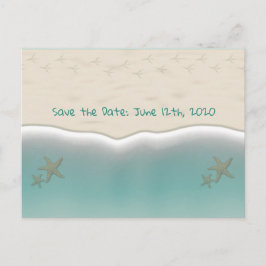 Strand Sandy Shore Zeesterren Save the Date Briefk Briefkaart