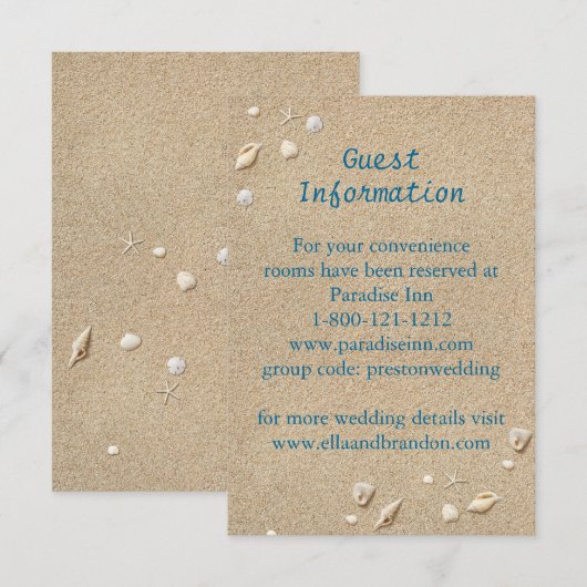 Strand Sandy Toes Salty Kisses Behuizing Kaart (Voorkant / Achterkant)