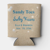 Strand Sandy Toes Salty Kisses Koelbox Blikjeskoeler (Voorkant)