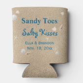 Strand Sandy Toes Salty Kisses Koelbox Blikjeskoeler (Achterkant)