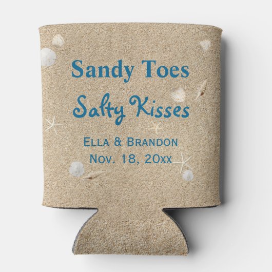 Strand Sandy Toes Salty Kisses Koelbox Blikjeskoeler (Achterkant)