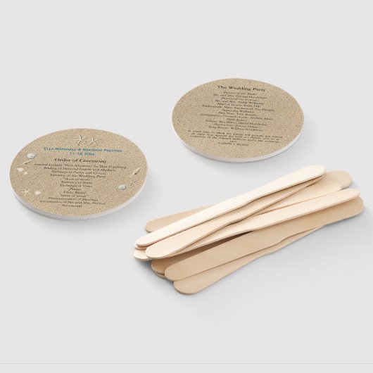 Strand Sandy Toes Salty Kisses Trouwprogramma Fan Handwaaier (Niet-gemonteerd)