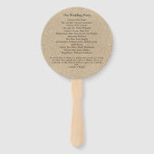 Strand Sandy Toes Salty Kisses Trouwprogramma Fan Handwaaier (Achterkant)