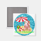 strand santa claus magneet (Voorkant / Achterkant)
