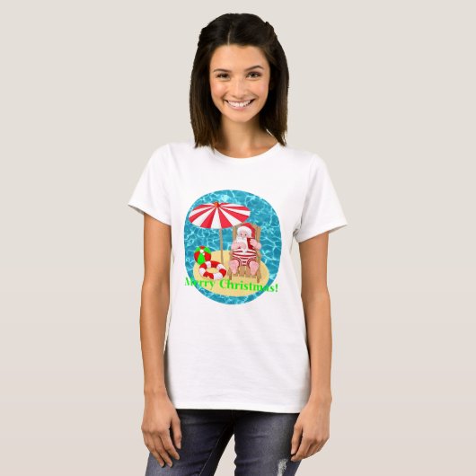 strand santa claus t-shirt (Voorkant volledig)