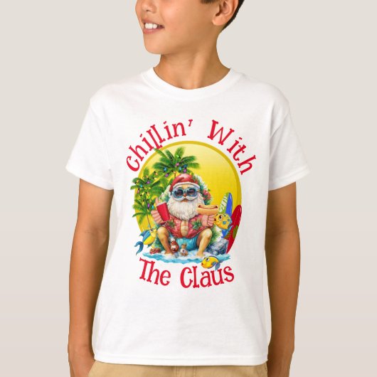 Strand Santa voor kinderen, enz. T-Shirt (Voorkant)