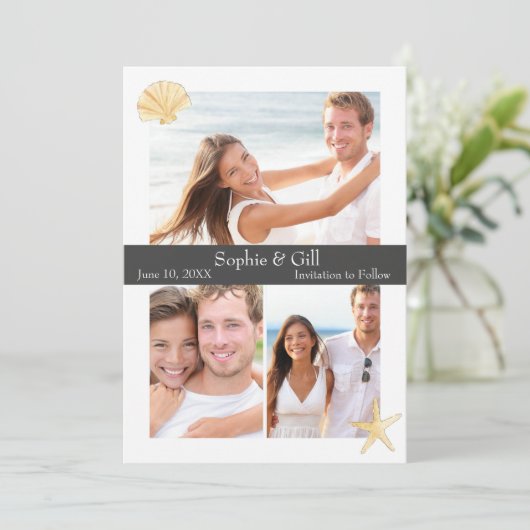 Strand Save the Date (Staand voorkant)