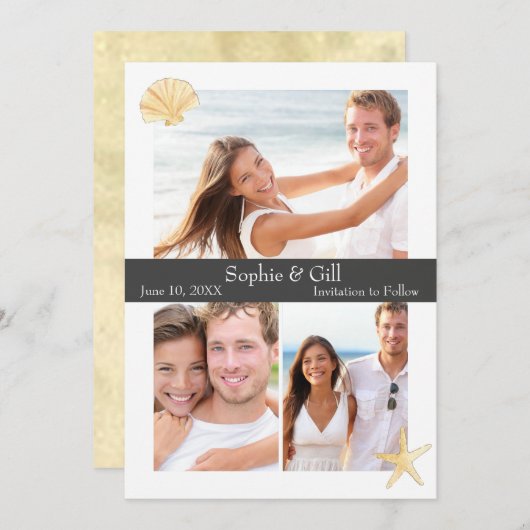 Strand Save the Date (Voorkant / Achterkant)