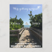 Strand Save the Date Briefkaart (Voorkant)