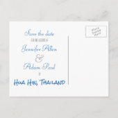 Strand Save the Date Briefkaart (Achterkant)