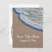 Strand Save the Date Destination Wedding Kaart (Voorkant / Achterkant)