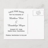 Strand Save the Date Destination Wedding Kaart (Achterkant)