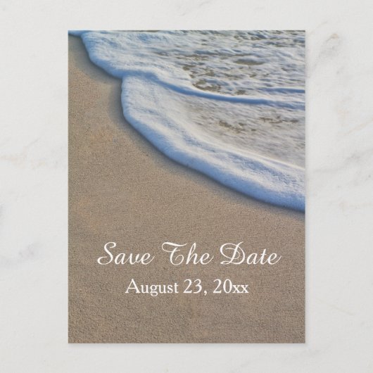 Strand Save the Date Destination Wedding Kaart (Voorkant)