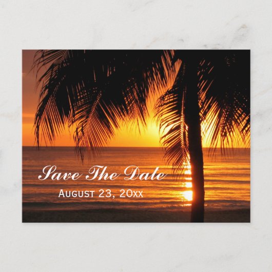 Strand Save the Date Destination Wedding Kaart (Voorkant)
