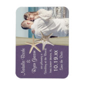 Strand Save the Date Foto Magneet (Verticaal)