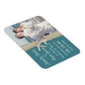 Strand Save the Date Foto Magneet (Rechterzijde)