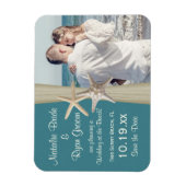 Strand Save the Date Foto Magneet (Verticaal)