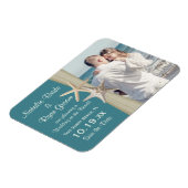 Strand Save the Date Foto Magneet (Linkerzijde)