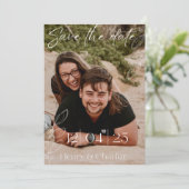 Strand save the date kaart (Staand voorkant)