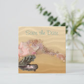 Strand Save the Date Wedding Sandy Shore (Staand voorkant)