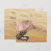 Strand Save the Date Wedding Sandy Shore (Voorkant / Achterkant)
