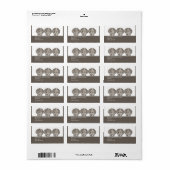 Strand scallop shell retouradres etiket (Full Sheet)