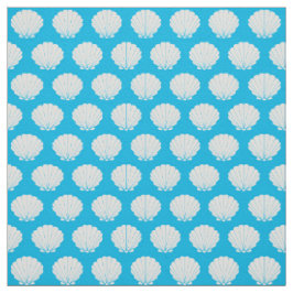 Strand Scallop Shells Patroon Fabric Stof