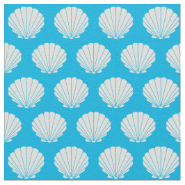 Strand Scallop Shells Patroon Fabric Stof