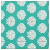 Strand Scallop Shells Patroon Fabric Stof (Swatch)