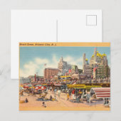 strand Scene, Atlantic City, New Jersey Briefkaart (Voorkant / Achterkant)