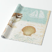  strand scène cadeaupapier (Uitgerold)