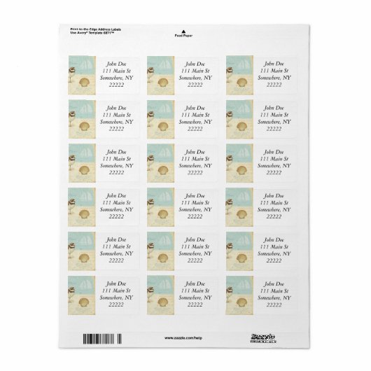  strand scène etiket (Full Sheet)