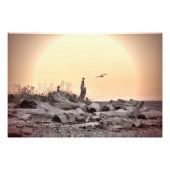  strand scène foto afdruk (Voorkant)