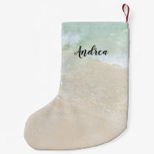 Strand Scène Naam Sjabloon Kerstkous Kleine Kerstsok (Achterkant)