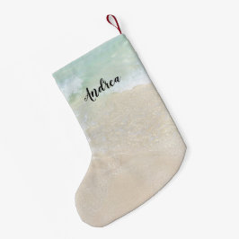 Strand Scène Naam Sjabloon Kerstkous Kleine Kerstsok