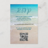 Strand Scene QR code Website RSVP Enclosure Kaart (Voorkant)