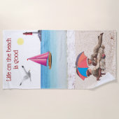  strand scène strandlaken (Voorkant)