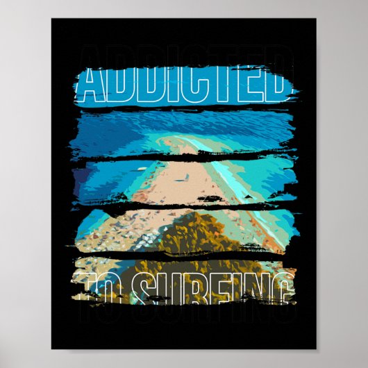 Strand Scène - Surfverslaafde Mannen Vrouwen Poster (Voorkant)
