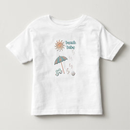 Strand Schat- Parasol, Bal, Voetsporen in Zand Kinder Shirts