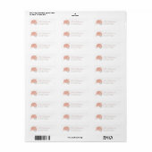 Strand Schat Schelp Roze Meisje Baby Shower Etiket (Full Sheet)